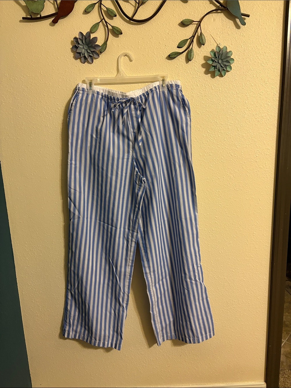 Striped Blue & White women’s cotton lounge, pants Lounge Pants